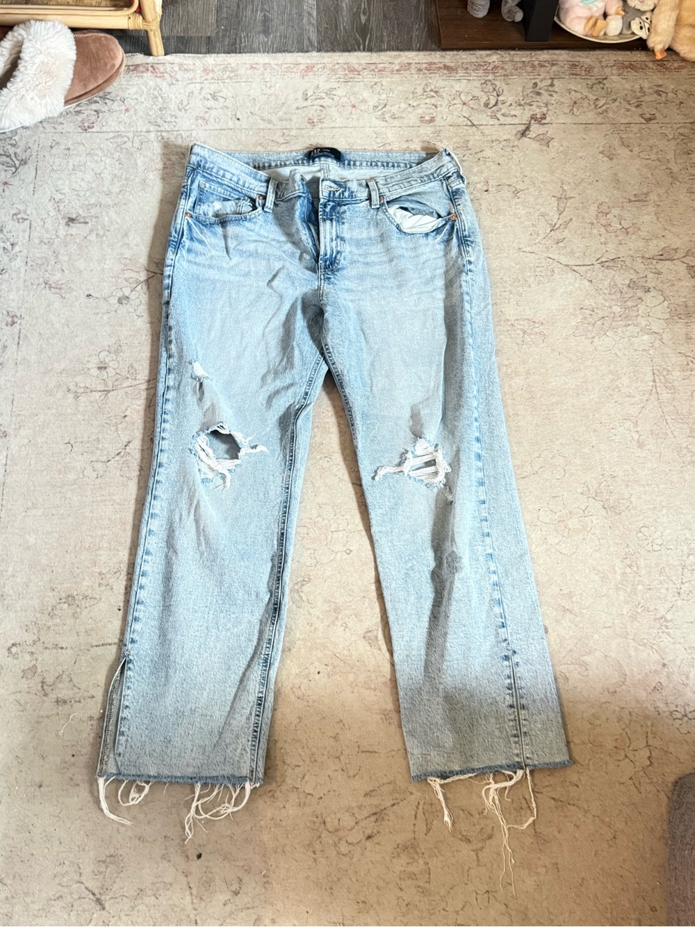 GAP Light Blue Distressed Boyfriend Jeans